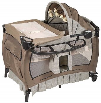 playpen with bassinet and changing table