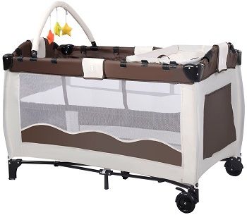 bassinet changing table combination