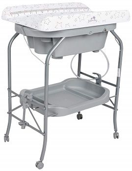 baby bath and changing table combo