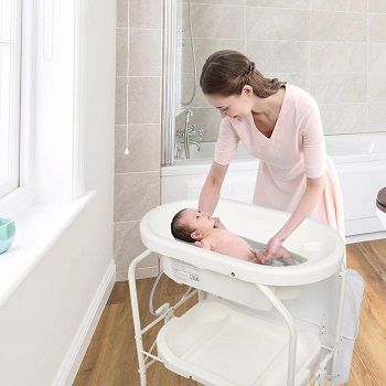 baby change table with bath