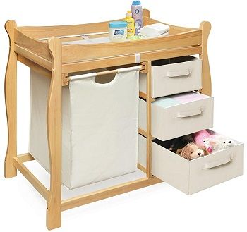 light wood changing table